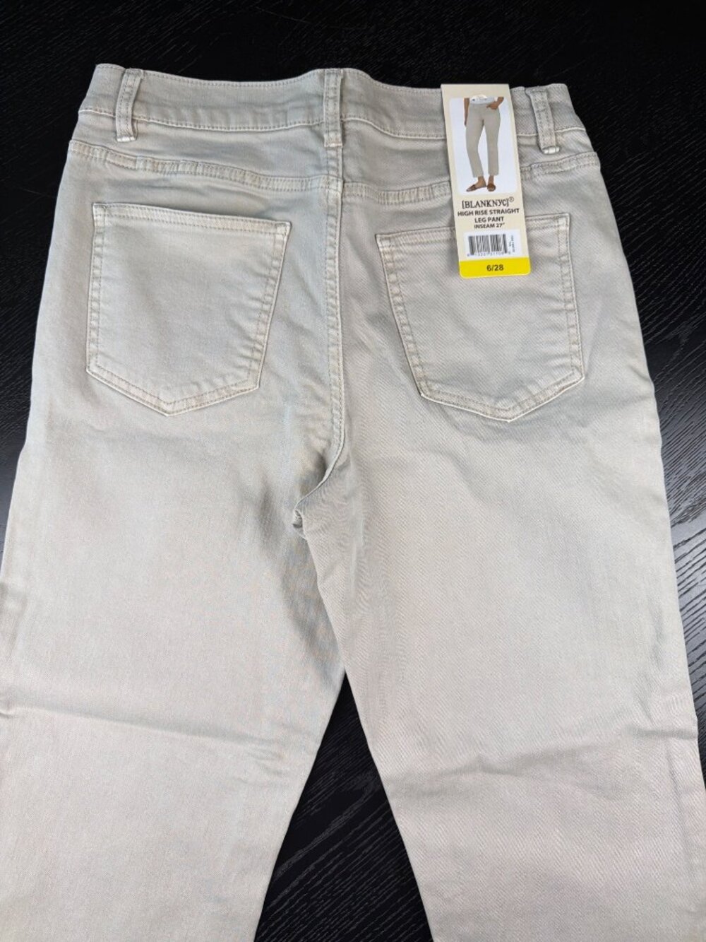 [BLANKNYC] High Rise Straight Leg Pants Tan 6/28 Inseam 27" - Picture 6 of 12